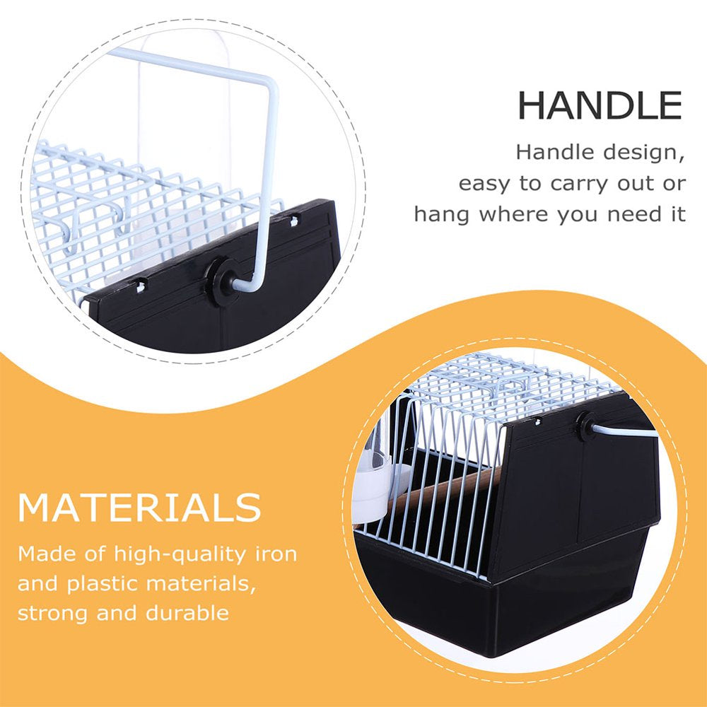 Portable Durable Travel Veterinary Bird Parrot Carrier Cage Feeding Bowl Play Stand Perch with Handle Animals & Pet Supplies > Pet Supplies > Bird Supplies > Bird Cages & Stands 12176599   