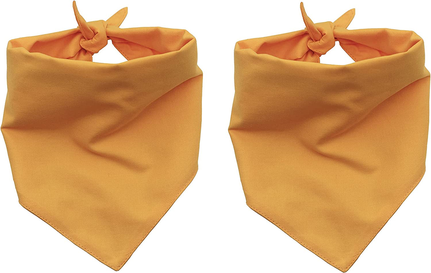 Eechicspace Plain Dog Bandana Blank Scarf Black Cotton for Small Medium Large Dogs 2 Pack Animals & Pet Supplies > Pet Supplies > Dog Supplies > Dog Apparel EechicSpace Yellow Large (Pack of 2) 