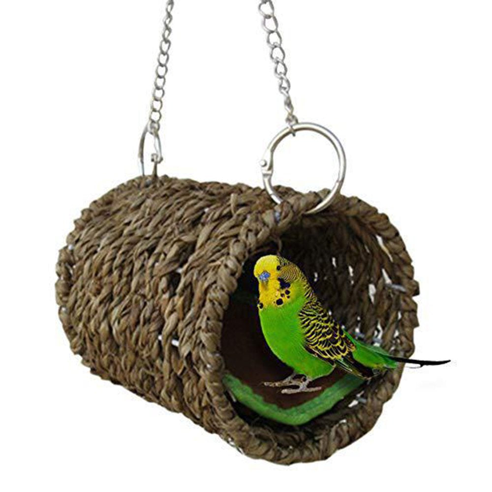 HOTYA Bird Nest Hut Swing Wood Ladder Small Animals House Pet Cage Habitats Decor Animals & Pet Supplies > Pet Supplies > Small Animal Supplies > Small Animal Habitats & Cages HOTYA   