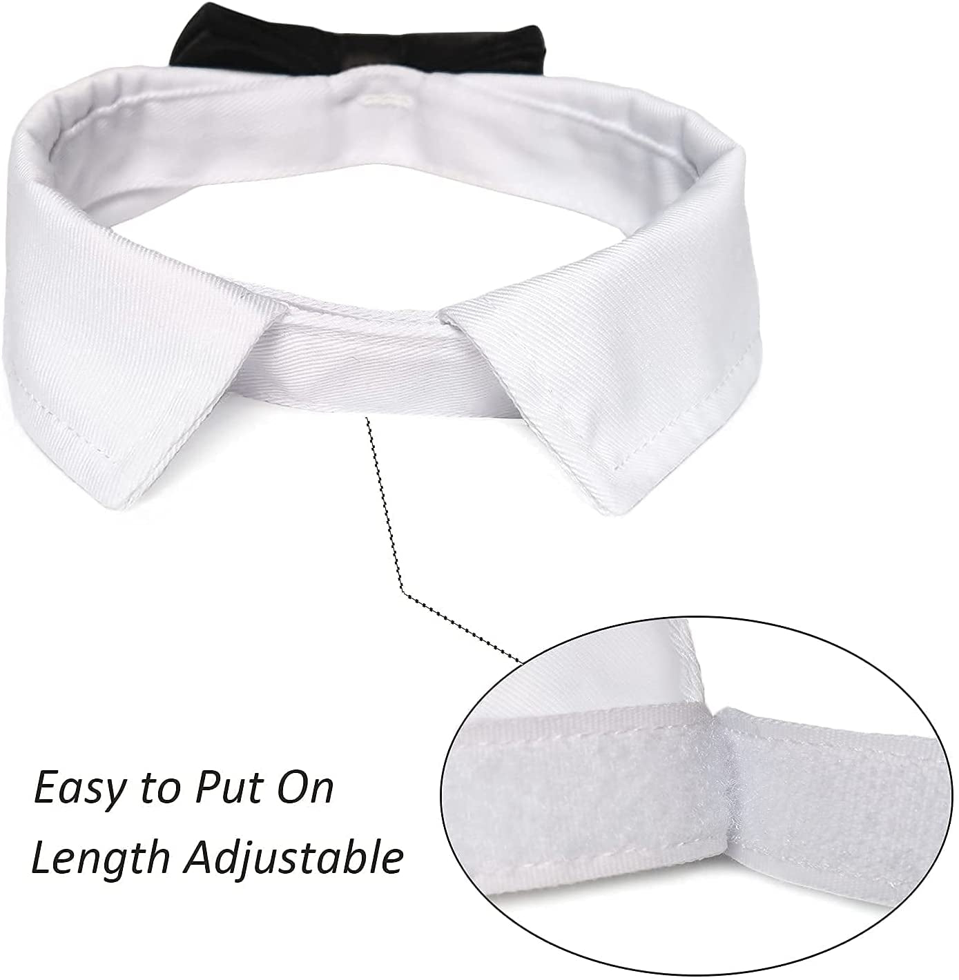 Bowtie for Dog, KOOLMOX Dog Bow Tie Collar Black, Adjustable White Dog Tuxedo Collar with Black Dog Neck Bow Tie for Medium Large Boy Dog Wedding Formal Tuxedo Suit Tux Outfits Birthday Costumes Animals & Pet Supplies > Pet Supplies > Dog Supplies > Dog Apparel Koolmox   