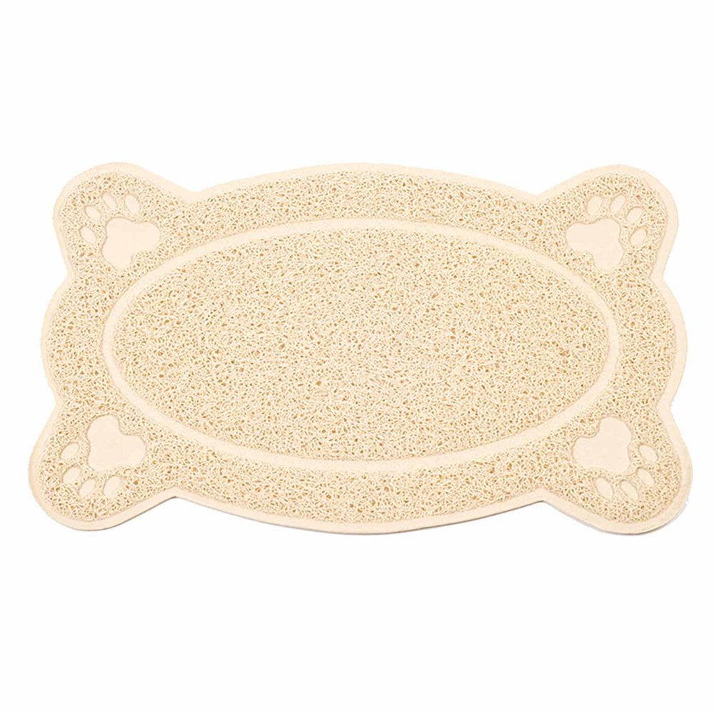 Heiheiup Cat Litter Mat Kitty Litter Trappings Mat for Litter Boxes Kitty Litter Mat to Trap Mess Scatter Control Washable Indoor Pet Rug and Carpet Hooded Litter Boxes for Large Cats Animals & Pet Supplies > Pet Supplies > Cat Supplies > Cat Litter Box Mats Heiheiup Beige  