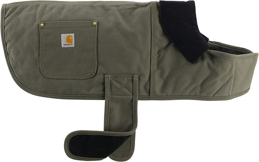 Carhartt Firm Duck Insulated Dog Chore Coat Army Green/Brass Animals & Pet Supplies > Pet Supplies > Dog Supplies > Dog Apparel Carhartt Army Green/Brass Small 