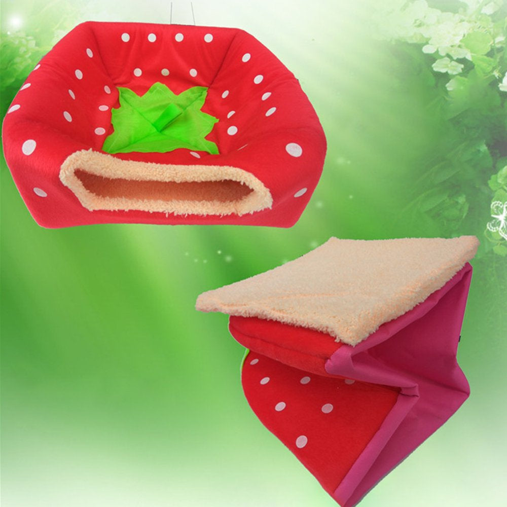 Richys Strawberry Dog Puppy Cats Indoor Foldable Soft Warm Bed Pet House Kennel Tent Animals & Pet Supplies > Pet Supplies > Dog Supplies > Dog Houses RichYS   