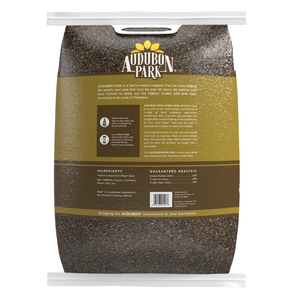 Audubon Park Nyjer Seed Wild Bird Food, 15 Lb. Bag Animals & Pet Supplies > Pet Supplies > Bird Supplies > Bird Food Global Harvest Foods Ltd.   