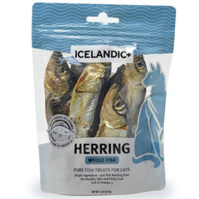 Icelandic+| All-Natural Cat Treats| Whole Fish Herring, 1.5 Oz., Grey Animals & Pet Supplies > Pet Supplies > Cat Supplies > Cat Treats Icelandic+   