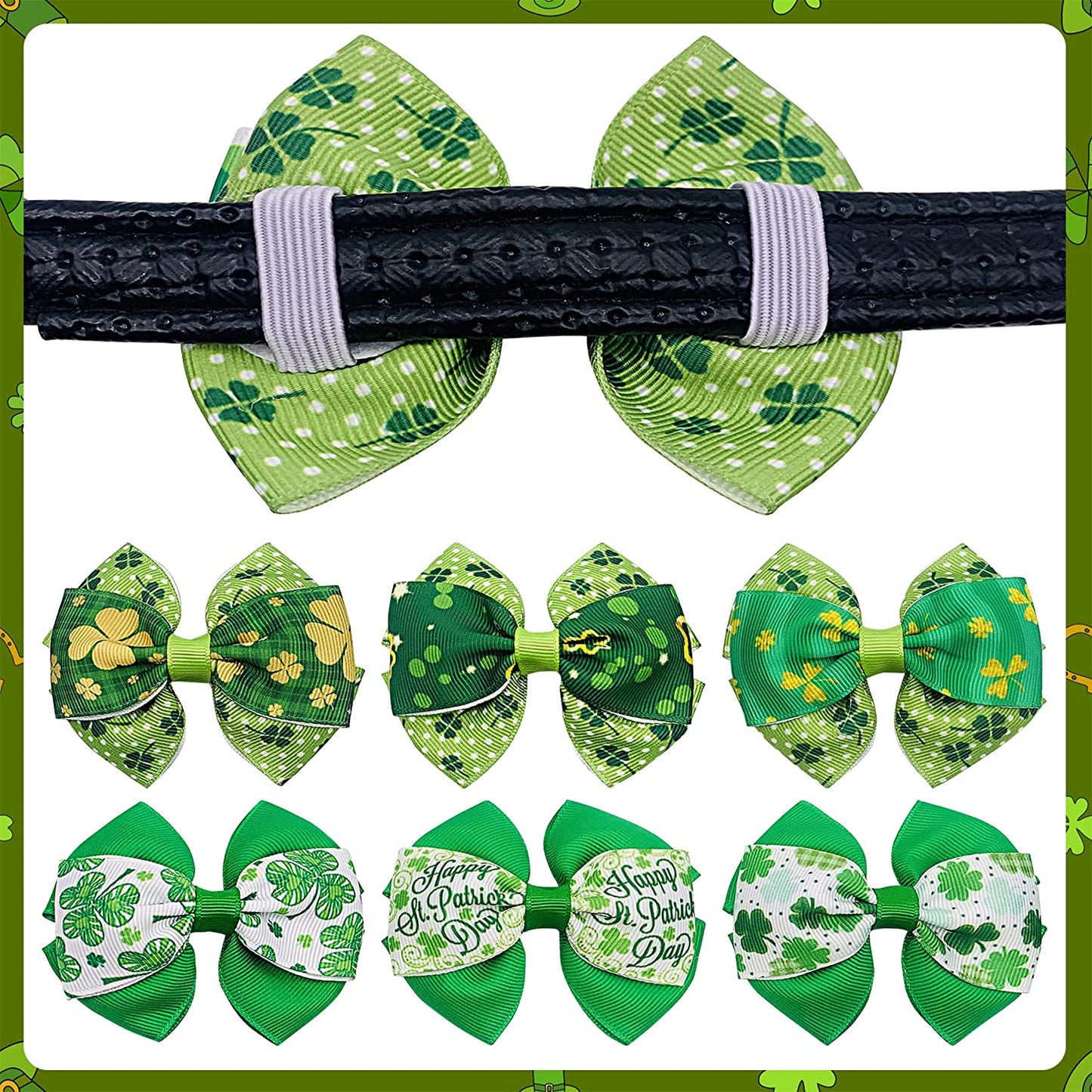 Jpgdn 10Pcs Small Dogs Collar Bow Ties for St.Patrick'S Day Puppy Collar Bows Bowknot for Small and Medium Doggy Cat Kitten Rabbit Pet Sliding Collar Grooming Accessories Attachment Embellishment Animals & Pet Supplies > Pet Supplies > Dog Supplies > Dog Apparel JpGdn   