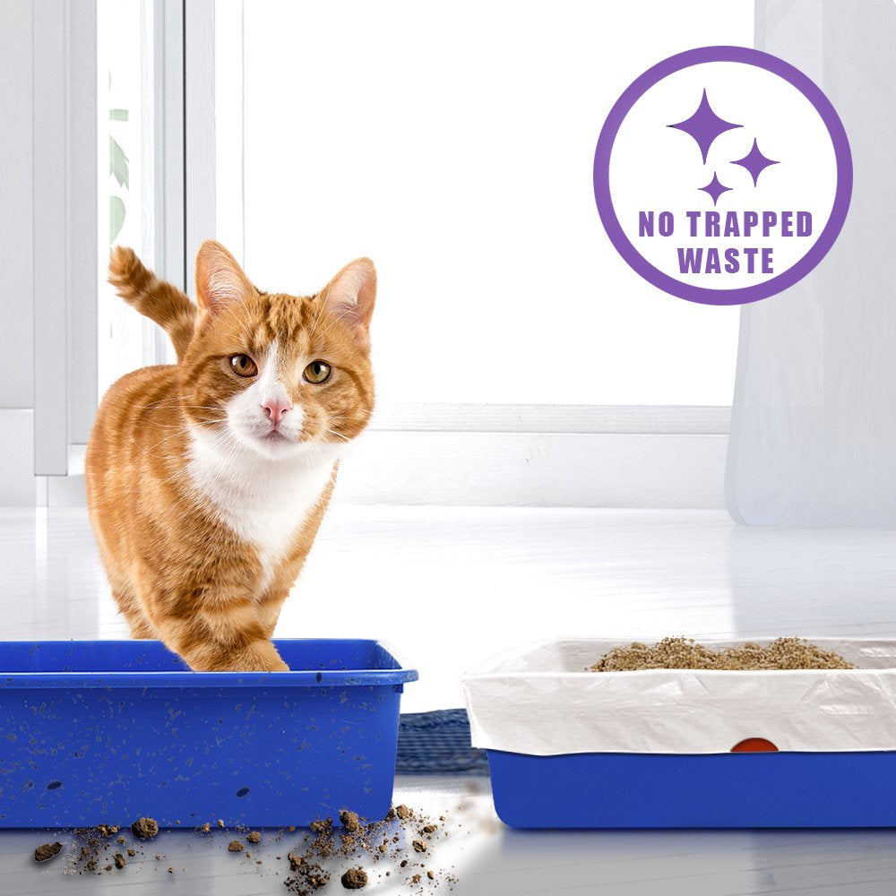 Alfapet Cat Litter Box Liners Extra Large-1 Box- Heavy Duty 2 Mil Thick Plastic, Clever Drawstring Liner for Easy Disposal- Flat Bottom for Easy, Secure Placement in Kitty Pan-Disposable Animals & Pet Supplies > Pet Supplies > Cat Supplies > Cat Litter Box Liners alfapet   