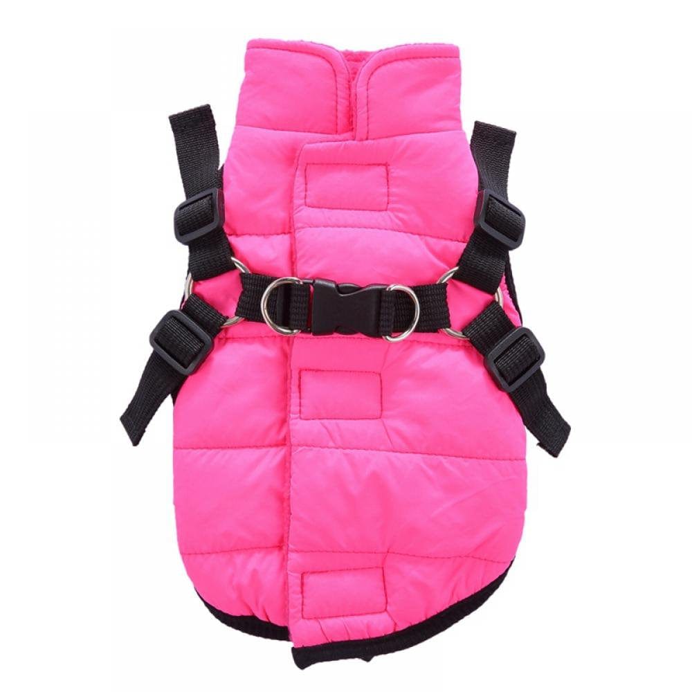 2In 1 Pet Windbreaker Coat and Harness Puppy Dog Fleece Warm Coat Clothes Costume Apparel Animals & Pet Supplies > Pet Supplies > Dog Supplies > Dog Apparel Catlerio   