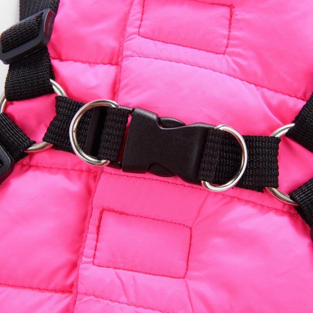 2In 1 Pet Windbreaker Coat and Harness Puppy Dog Fleece Warm Coat Clothes Costume Apparel Animals & Pet Supplies > Pet Supplies > Dog Supplies > Dog Apparel Catlerio   