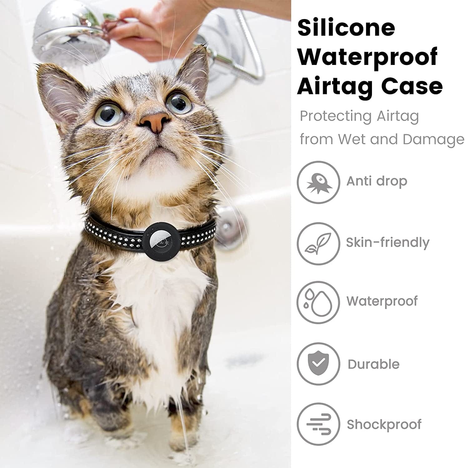 2Pack Airtag Cat Collar Holder, Airtag Holder for Cat Collar Compatible with Apple Airtag , Waterproof Airtag Cat Collar Holder Fits Pet Collars in 3/8 Inch, Anti-Lost Airtag Case for Kitten Puppy Electronics > GPS Accessories > GPS Cases Simket   