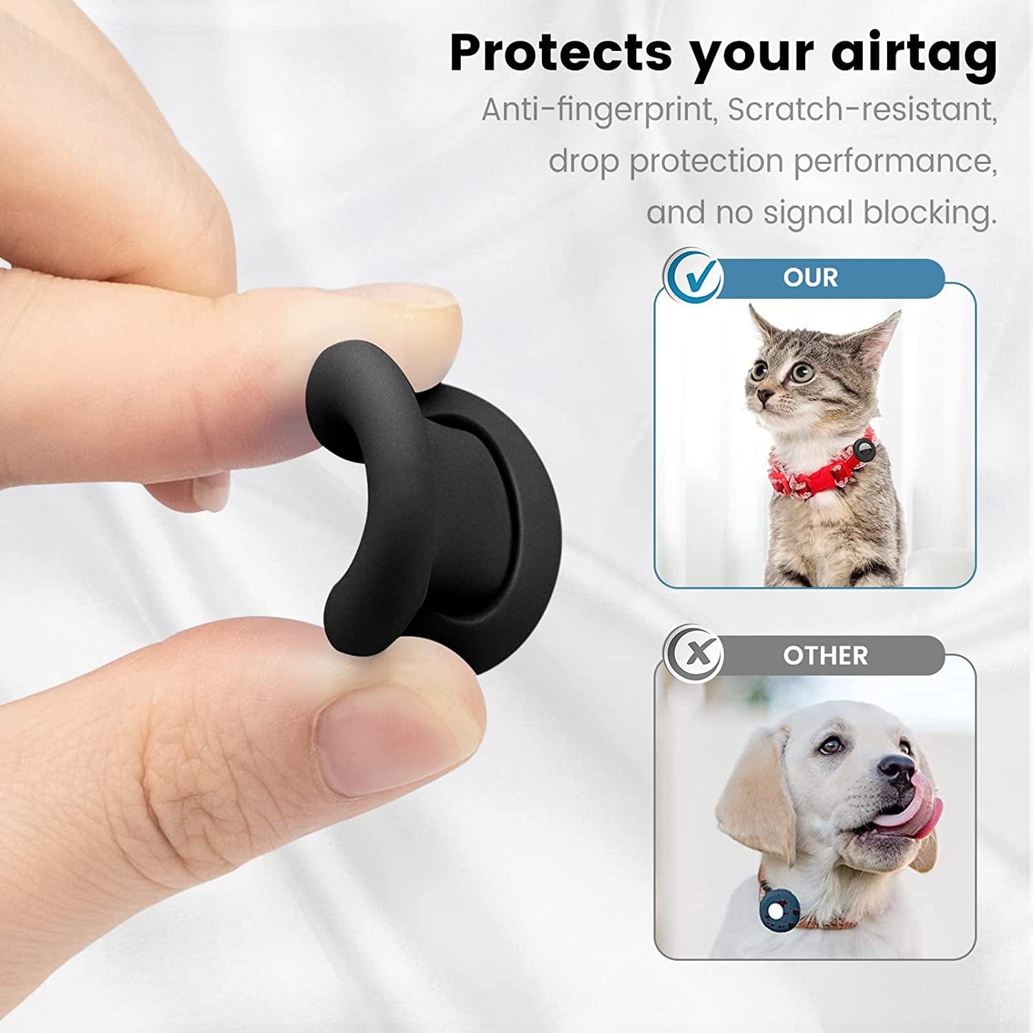 2Pack Airtag Cat Collar Holder, Airtag Holder for Cat Collar Compatible with Apple Airtag , Waterproof Airtag Cat Collar Holder Fits Pet Collars in 3/8 Inch, Anti-Lost Airtag Case for Kitten Puppy Electronics > GPS Accessories > GPS Cases Simket   
