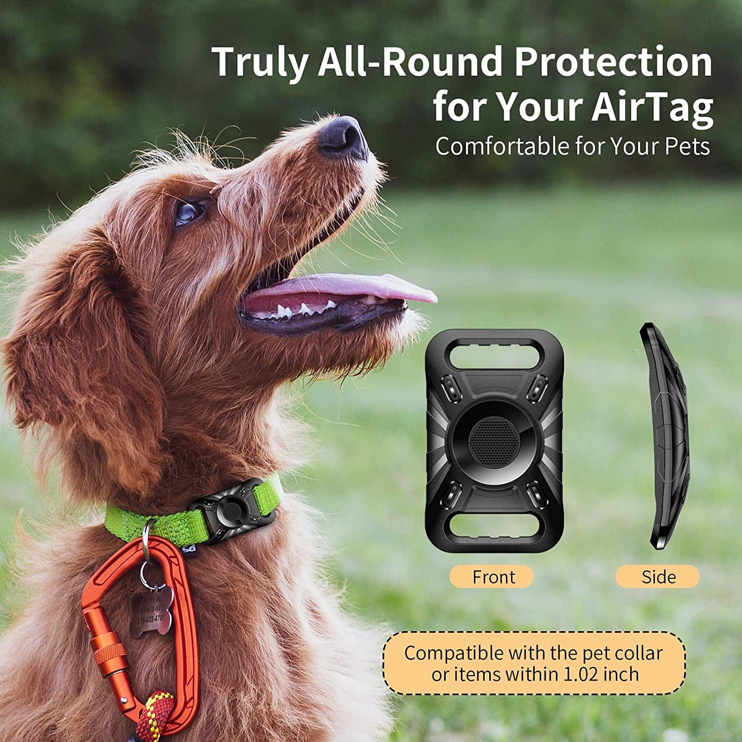 Étui de protection pour Airtag pour collier de chien, support sécurisé  anti-rayures pour airtags collier pour animaux de compagnie