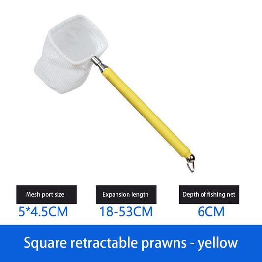 2PCS Aquarium Decorations Fish Shrimp Skimming Net Fine Mesh Extendable Stainless Steel Handle Fishing Net Animals & Pet Supplies > Pet Supplies > Fish Supplies > Aquarium Fish Nets Hemlock 4 Yellow 