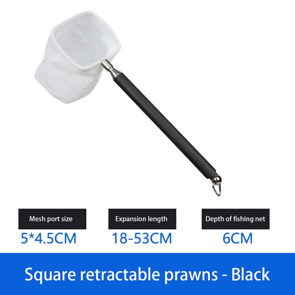 2PCS Aquarium Decorations Fish Shrimp Skimming Net Fine Mesh Extendable Stainless Steel Handle Fishing Net Animals & Pet Supplies > Pet Supplies > Fish Supplies > Aquarium Fish Nets Hemlock 1 Black 