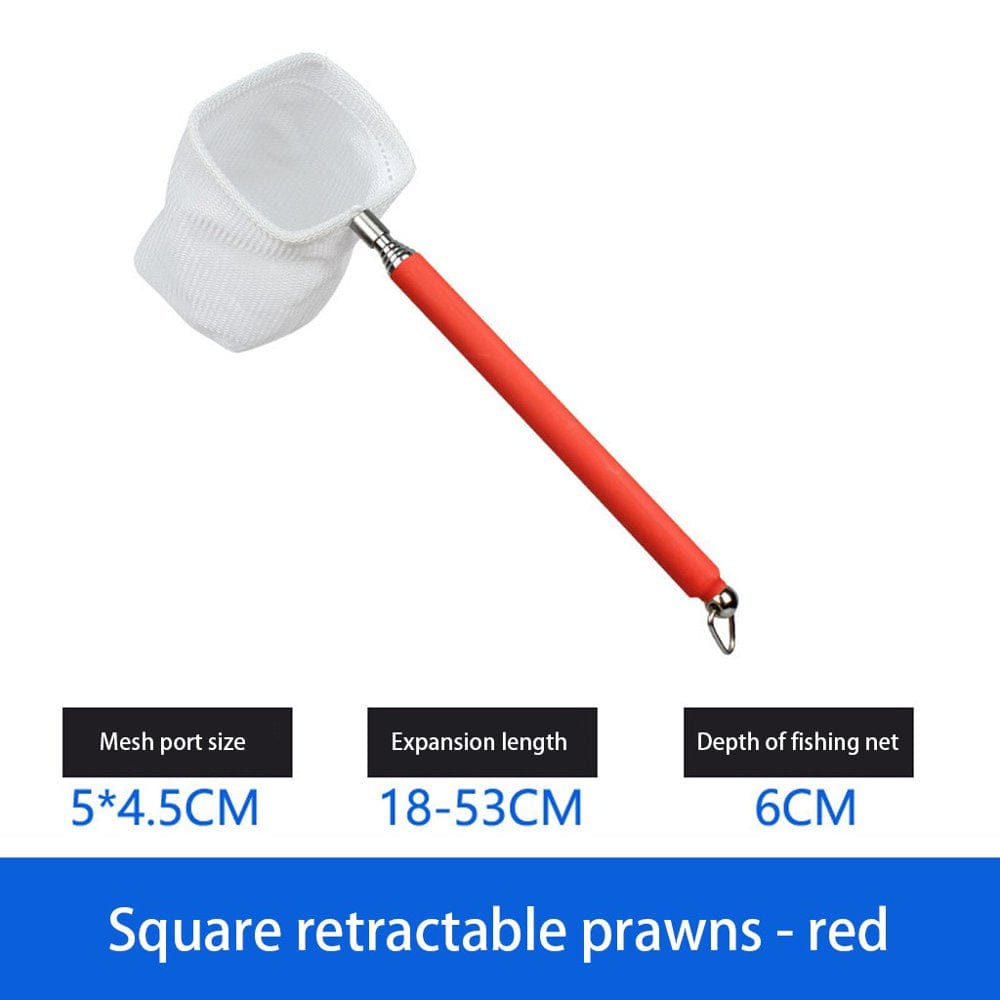 2PCS Aquarium Decorations Fish Shrimp Skimming Net Fine Mesh Extendable Stainless Steel Handle Fishing Net Animals & Pet Supplies > Pet Supplies > Fish Supplies > Aquarium Fish Nets Hemlock 1 Red 