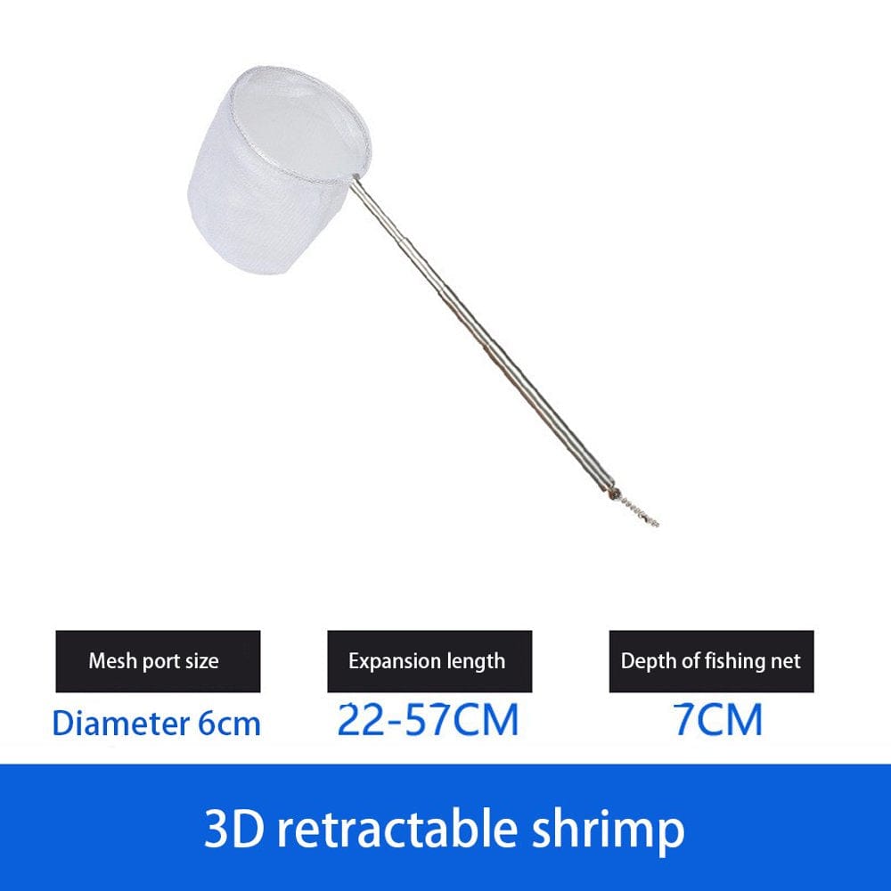 2PCS Aquarium Decorations Fish Shrimp Skimming Net Fine Mesh Extendable Stainless Steel Handle Fishing Net Animals & Pet Supplies > Pet Supplies > Fish Supplies > Aquarium Fish Nets Hemlock 2 White 