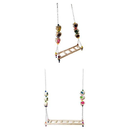 2Pcs Chicken Ladder Perch Chicken Toys Large Birds Parrots Finches Budgie Animals & Pet Supplies > Pet Supplies > Bird Supplies > Bird Ladders & Perches Baoblaze   