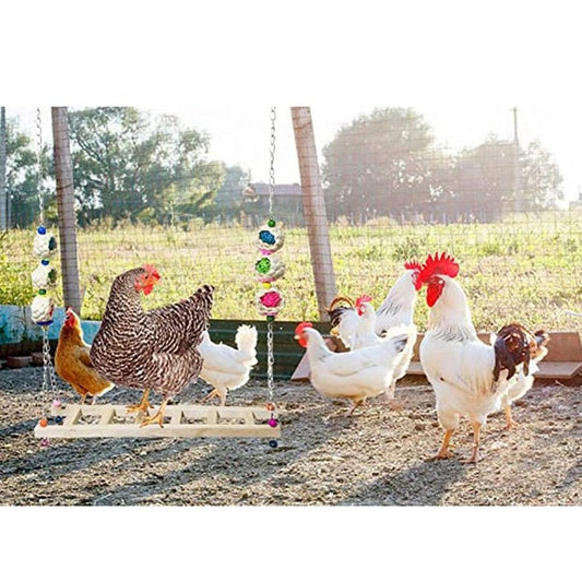 2Pcs Chicken Ladder Swing Perch Stand Funny Chicken Hens Large Birds Parrots Animals & Pet Supplies > Pet Supplies > Bird Supplies > Bird Ladders & Perches perfk   