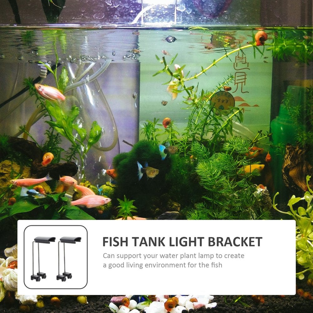 2Pcs Fish Tank Light Bracket Aquatic Plant Lamp Holder Aquarium Light Holder Bracket Animals & Pet Supplies > Pet Supplies > Fish Supplies > Aquarium Lighting HOMEMAXS   