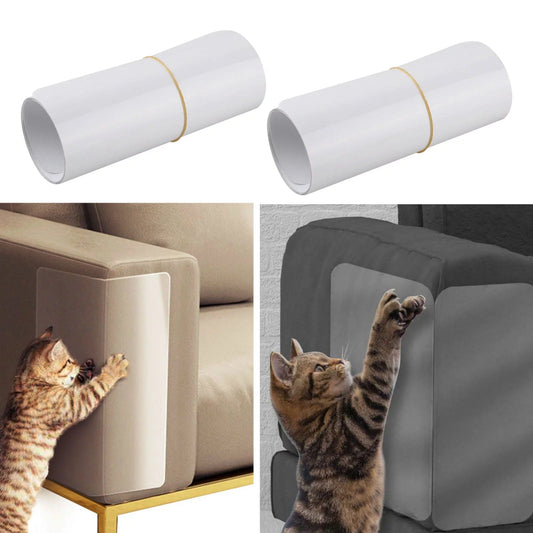 2Pcs Furniture Sofa Scratch Protector, 18.5X5.9" Pet Cat Anti-Scratching Sticker Protector Sofa Scratch Guard Mat Self Adhesive Cat Scratching Post Furniture Sofa Protector Animals & Pet Supplies > Pet Supplies > Cat Supplies > Cat Furniture TSV   