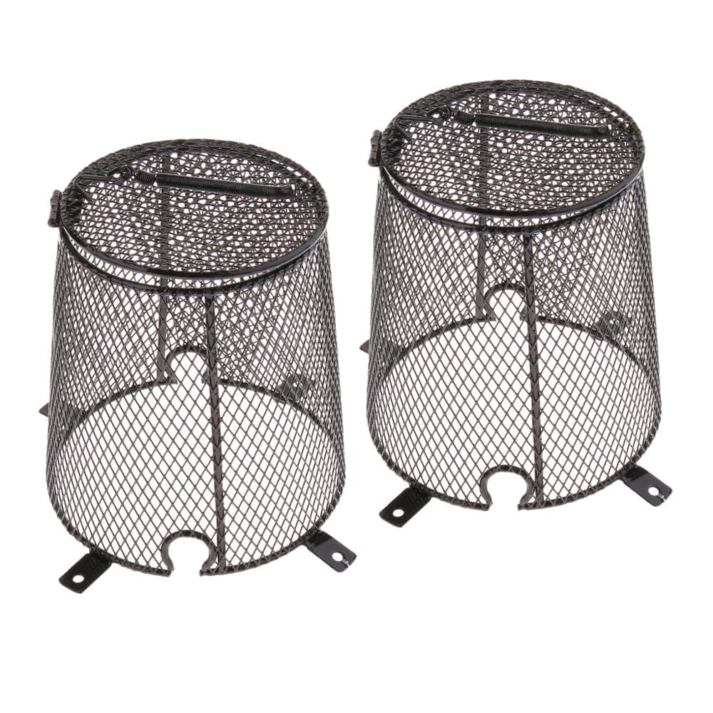 2Pcs Iron Reptile & Amphibians Tank Heating Lamp anti Hot Net Ceramic Light Lampshade - Black Animals & Pet Supplies > Pet Supplies > Reptile & Amphibian Supplies > Reptile & Amphibian Habitat Heating & Lighting Menolana   