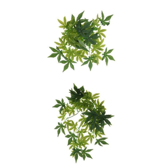 2Pcs Leaves Plant Ivy Vine for Reptiles and Amphibians Habitat Plant Decor Animals & Pet Supplies > Pet Supplies > Small Animal Supplies > Small Animal Habitat Accessories Magideal   