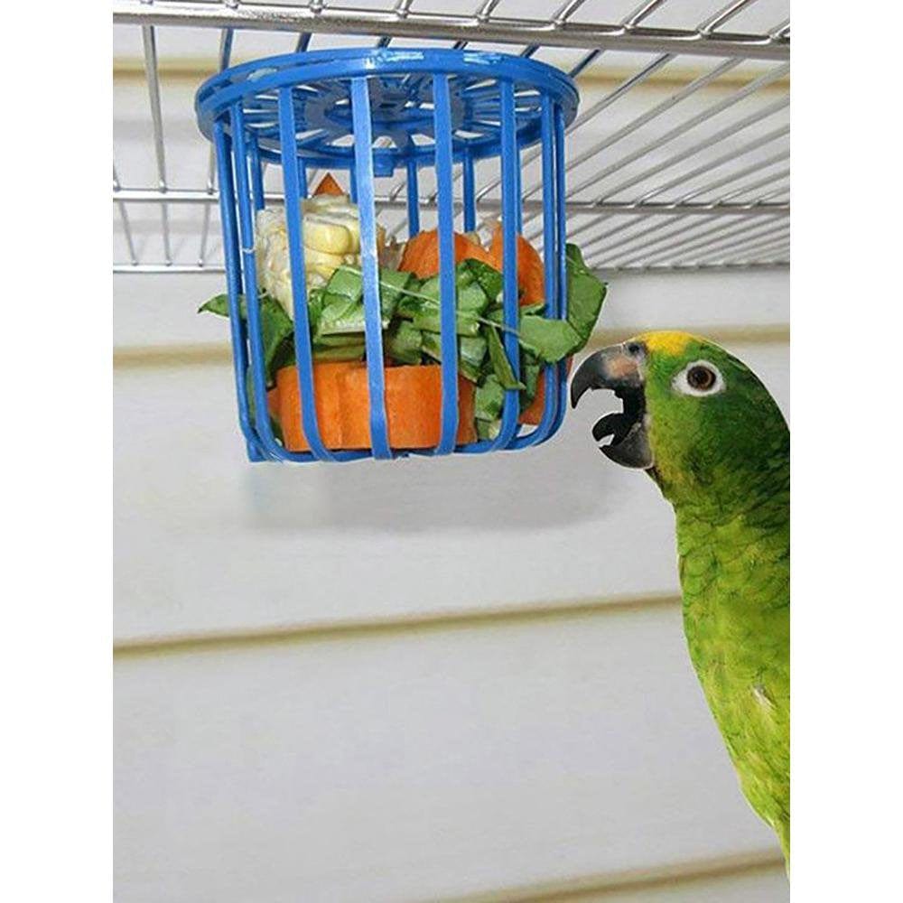 2PCS Parrot Bird Feeder Cage Fruit Vegetable Holder Cage Accessories Hanging Basket Container Toys Pet Bird Supplies Animals & Pet Supplies > Pet Supplies > Bird Supplies > Bird Cage Accessories Ardorlove   