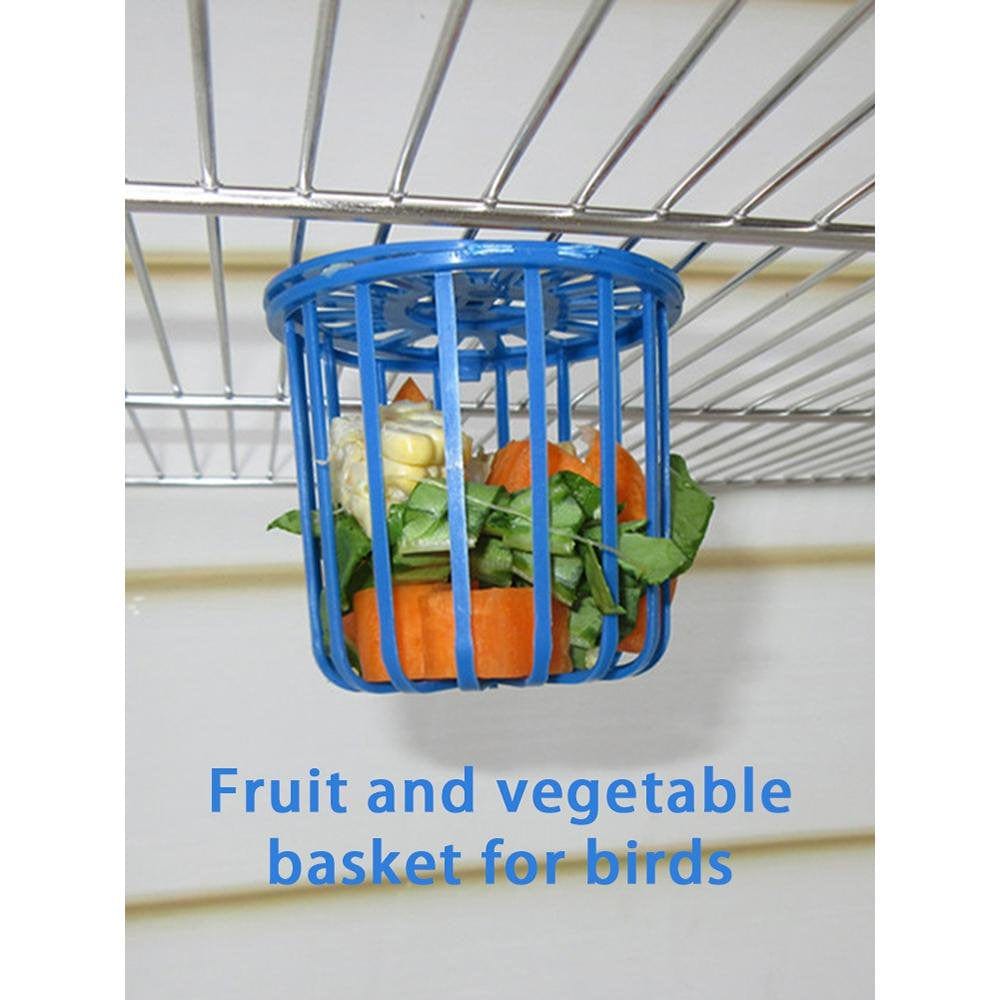 2PCS Parrot Bird Feeder Cage Fruit Vegetable Holder Cage Accessories Hanging Basket Container Toys Pet Bird Supplies Animals & Pet Supplies > Pet Supplies > Bird Supplies > Bird Cage Accessories Ardorlove   