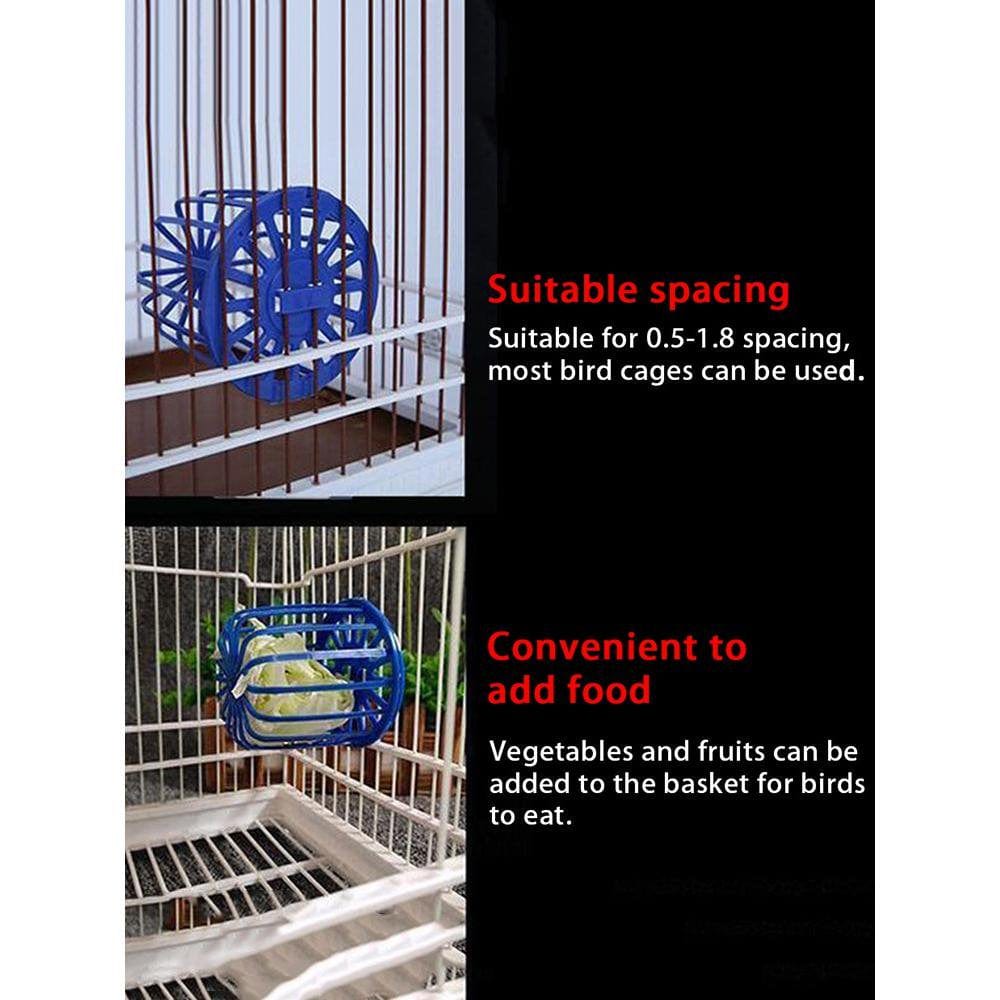 2PCS Parrot Bird Feeder Cage Fruit Vegetable Holder Cage Accessories Hanging Basket Container Toys Pet Bird Supplies Animals & Pet Supplies > Pet Supplies > Bird Supplies > Bird Cage Accessories Ardorlove   