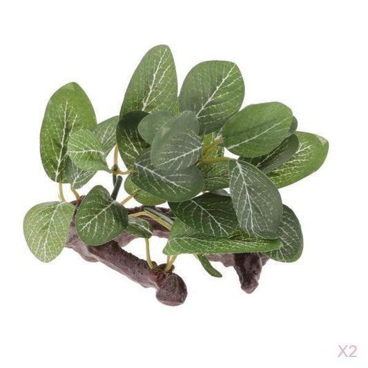2Pcs Pet Reptile Terrarium Plant Decor for Amphibians Pet Supplies Animals & Pet Supplies > Pet Supplies > Small Animal Supplies > Small Animal Habitat Accessories Baoblaze   