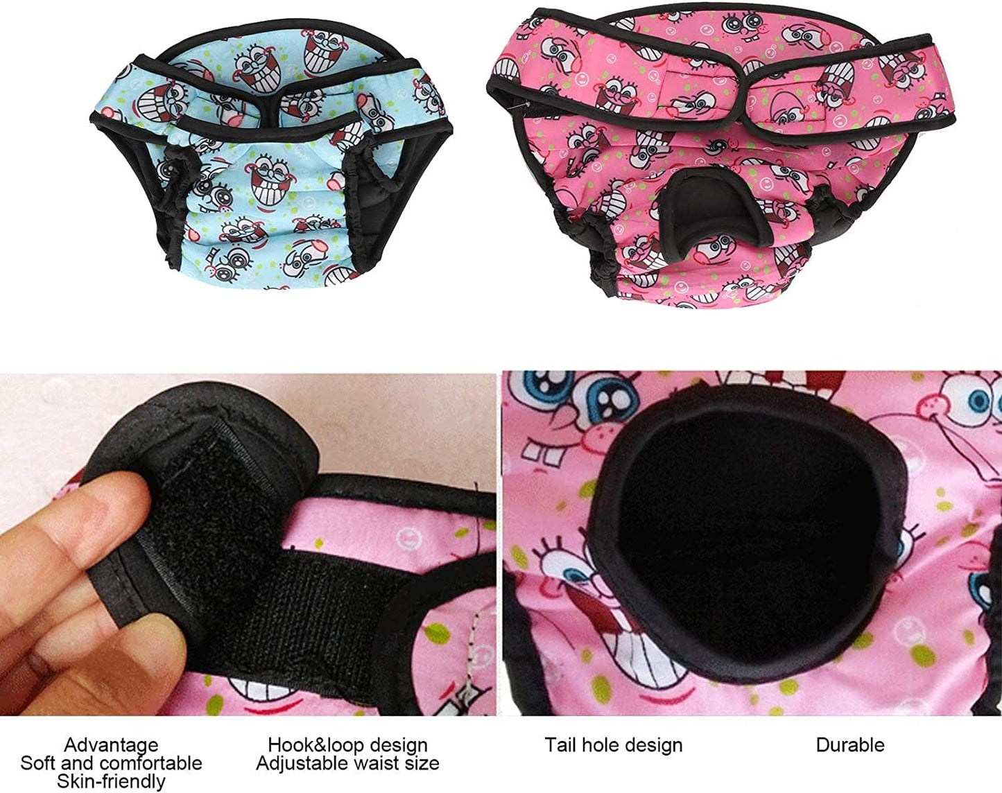 2Pcs Pink Physiological Pants, Sanitary Pants Soft Breathable Dog Physiological Pants Adjustable Dog Pet Underwear Panties Shorts(S) Diapers Animals & Pet Supplies > Pet Supplies > Dog Supplies > Dog Apparel GLOGLOW   