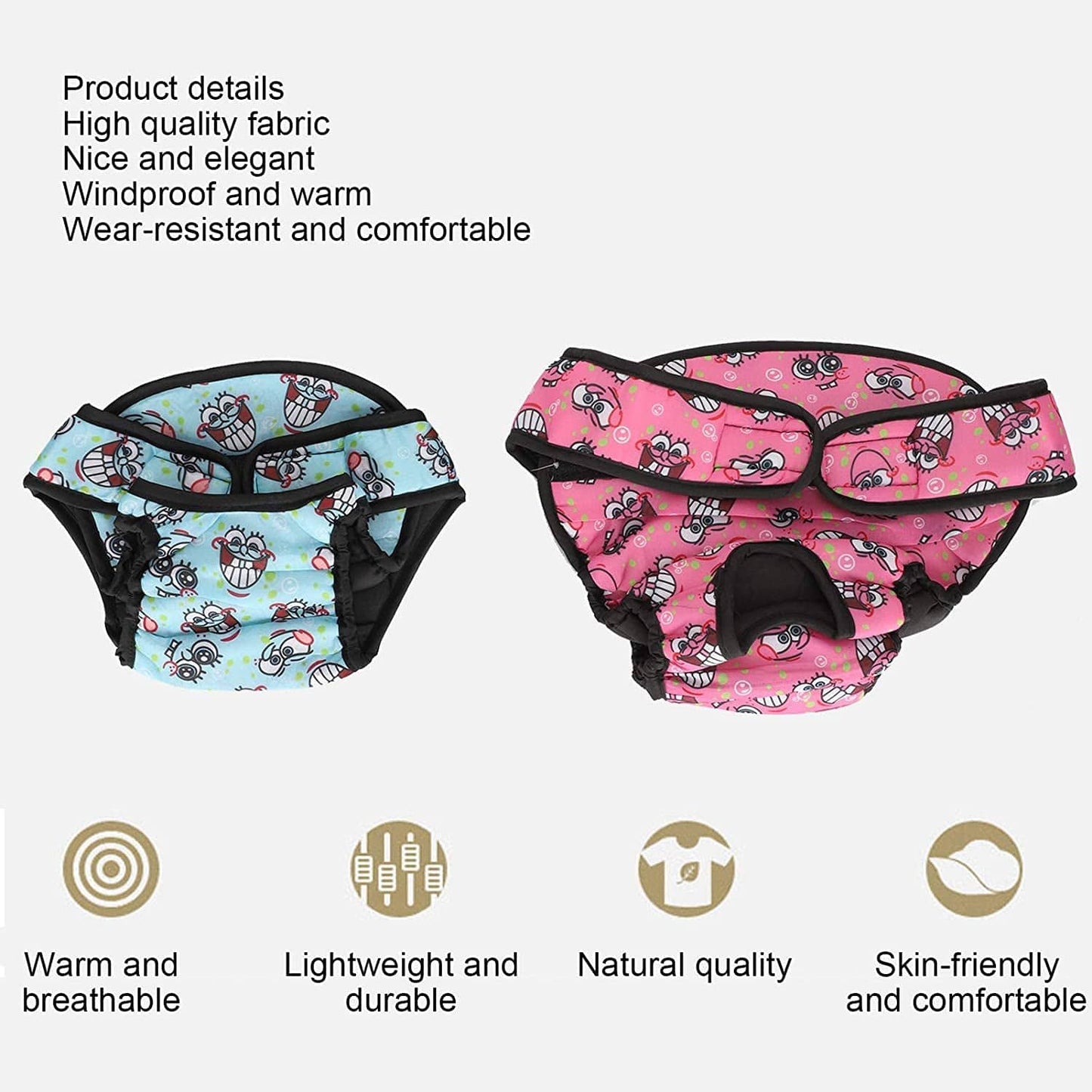 2Pcs Pink Physiological Pants, Sanitary Pants Soft Breathable Dog Physiological Pants Adjustable Dog Pet Underwear Panties Shorts(S) Diapers Animals & Pet Supplies > Pet Supplies > Dog Supplies > Dog Apparel GLOGLOW   