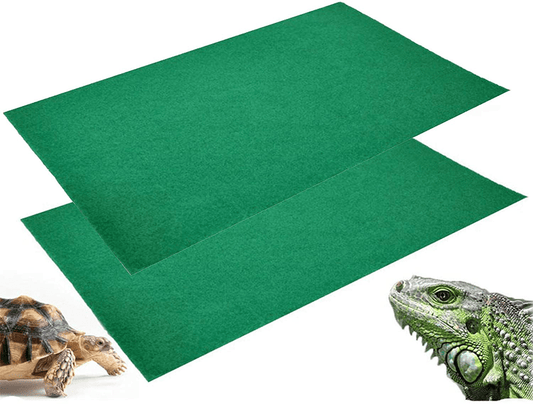 2Pcs Reptile Carpet Terrarium Bedding Substrate Liner Carpet for Lizard, Turtles, Snakes, Bearded Dragon, Iguana Supplies Mat