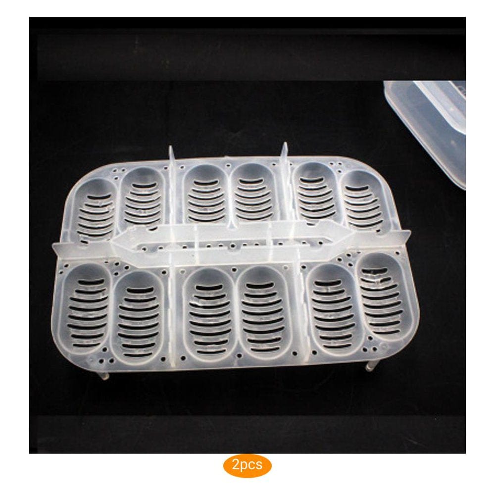 2Pcs Reptile Dedicated Incubator 12 Grids Egg Hatcher Box with Transparent Amphibians Hatching Tray Animals & Pet Supplies > Pet Supplies > Reptile & Amphibian Supplies > Reptile & Amphibian Substrates Kanaroous   