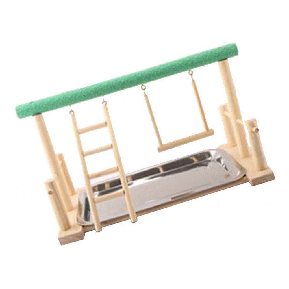 2Pcs Wood Parrots Playstand Bird Playground Wood Perch Gym Stand Playpen Ladder Animals & Pet Supplies > Pet Supplies > Bird Supplies > Bird Gyms & Playstands Baoblaze   