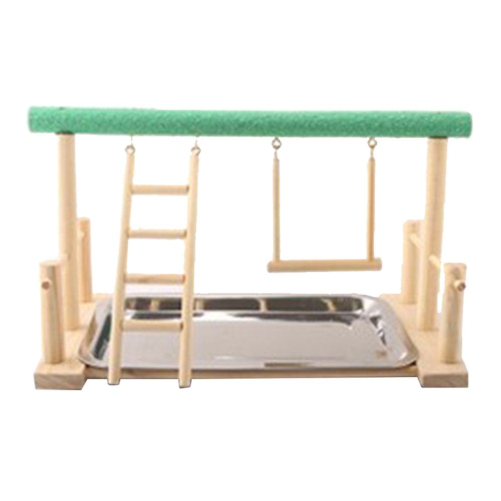 2Pcs Wood Parrots Playstand Bird Playground Wood Perch Gym Stand Playpen Ladder Animals & Pet Supplies > Pet Supplies > Bird Supplies > Bird Gyms & Playstands Baoblaze   