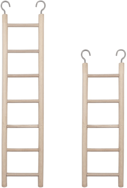 2Pcs Wooden Ladder for Bird Parrot Ladder Cage Climbing Toy Birdie Basics (5 Step & 7 Step) Animals & Pet Supplies > Pet Supplies > Bird Supplies > Bird Ladders & Perches LWINGFLYER   