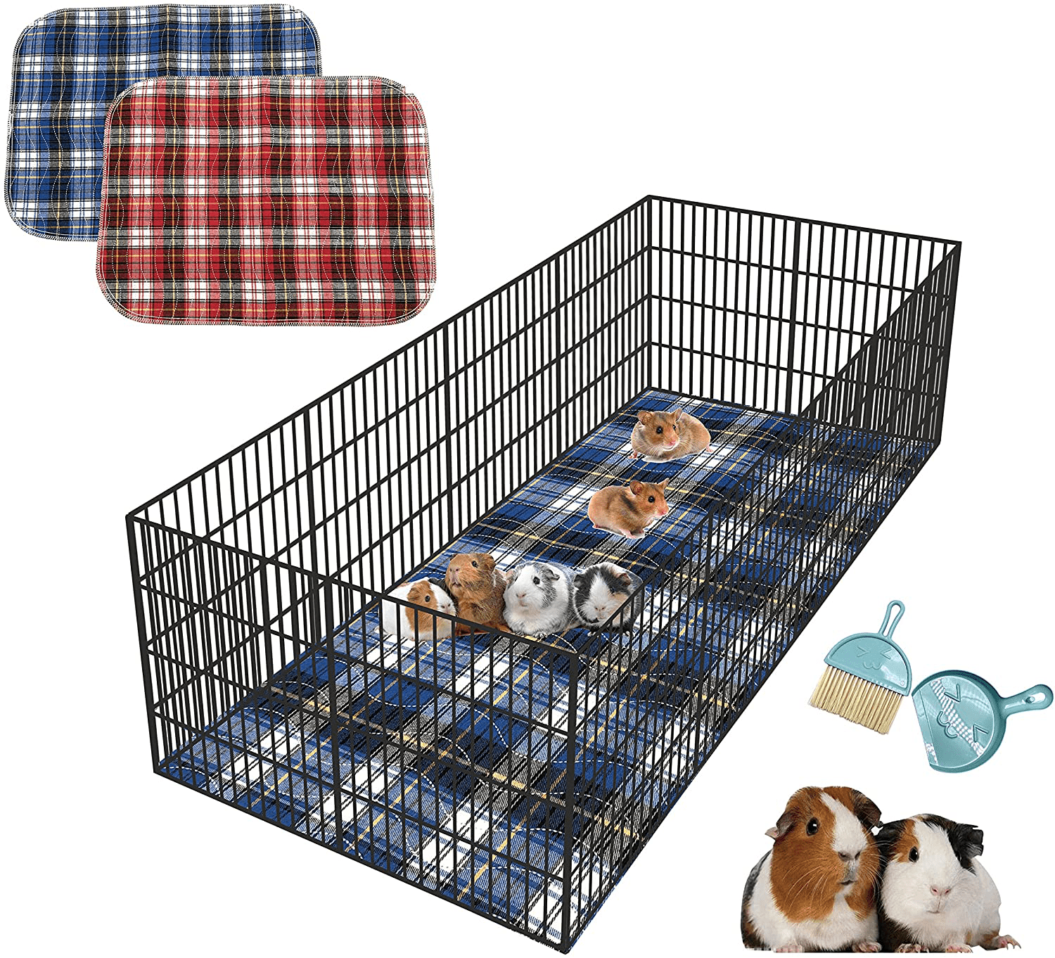 2Pk Guinea Pig Cage Liners Durable anti Slip Pads for Hamster,Rabbit,Puppy,Rat Cages,Washable Hamster Cage Bedding,Gunia Pig Bedding,All Small Animal Bedding,Midwest Guinea Pig Habitat