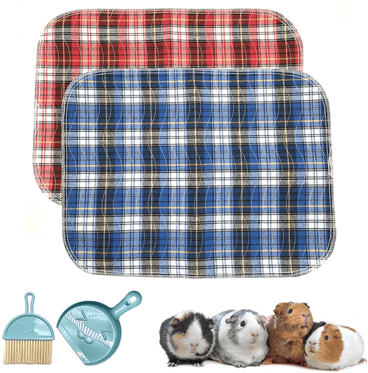 2Pk Guinea Pig Cage Liners Durable anti Slip Pads for Hamster,Rabbit,Puppy,Rat Cages,Washable Hamster Cage Bedding,Gunia Pig Bedding,All Small Animal Bedding,Midwest Guinea Pig Habitat Animals & Pet Supplies > Pet Supplies > Small Animal Supplies > Small Animal Bedding Allch Large 24"x48"  