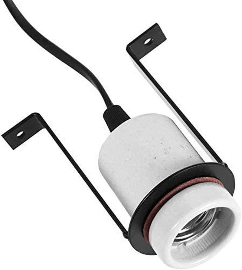 2RZ Reptile Ceramic Heat Lamp Holder Pet Heater Bracket for Heat Lamp Bulb(Lamp Bulb Not Included)