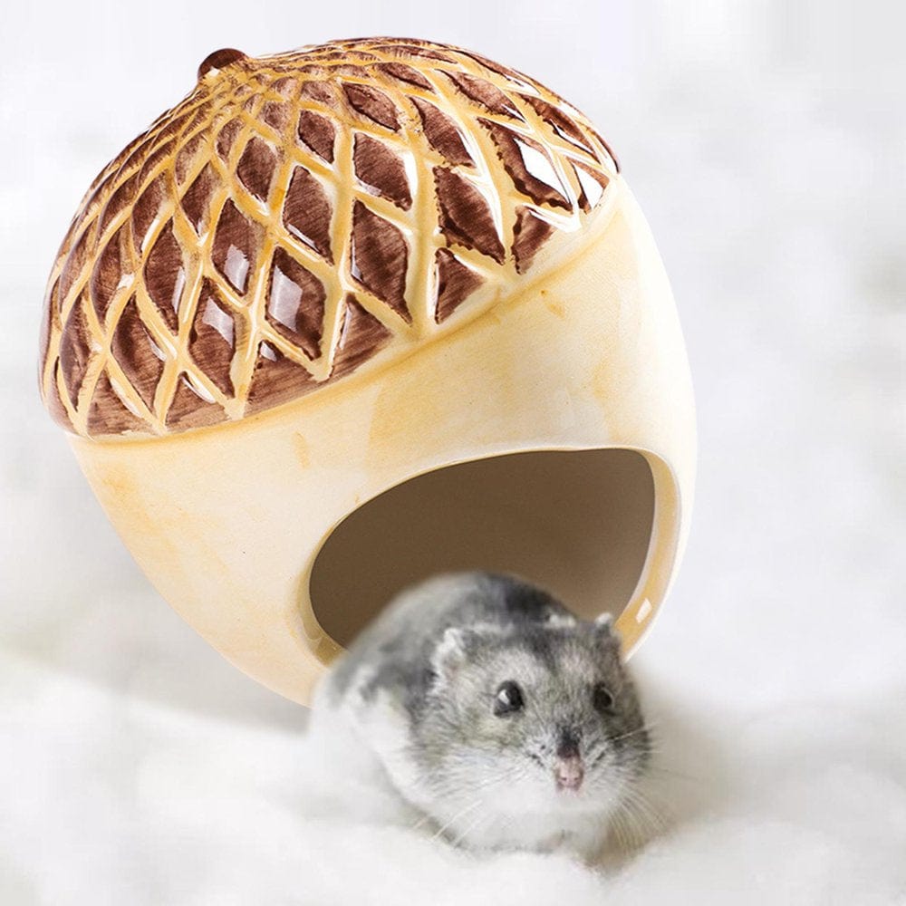 2X Cute Ceramic Hamster Cage Cool Habitat Cave Small Animal House Pet Nesting