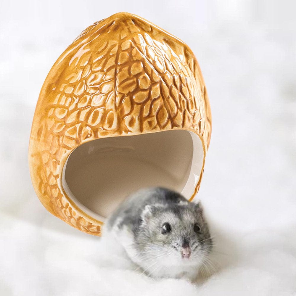 2X Cute Ceramic Hamster Cage Cool Habitat Cave Small Animal House Pet Nesting Animals & Pet Supplies > Pet Supplies > Small Animal Supplies > Small Animal Habitats & Cages DYNWAVE   