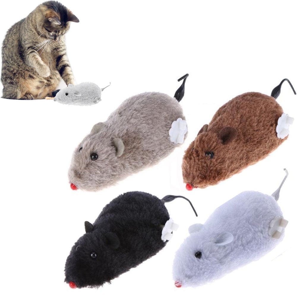 2X Cute Wind up Running Mouse Rat Move Tail Pet Cat Kitten Prank Toys Joking Gag Animals & Pet Supplies > Pet Supplies > Cat Supplies > Cat Toys Diamond Visions Inc   