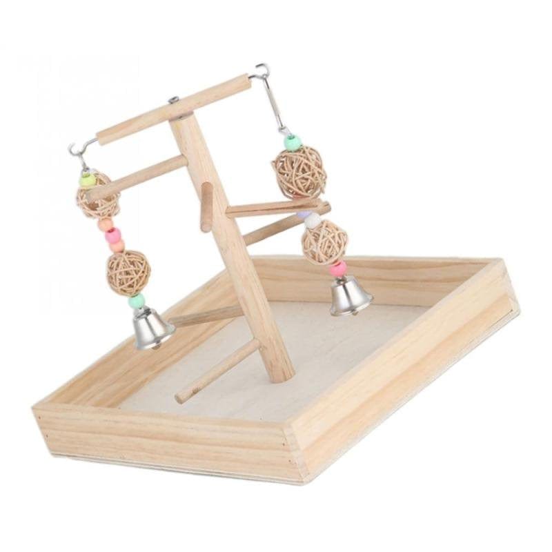 2Xparrot Playstand Bird Wood Perch Gym Stand Exercise Playgym for Conure Finch Animals & Pet Supplies > Pet Supplies > Bird Supplies > Bird Gyms & Playstands Magideal   
