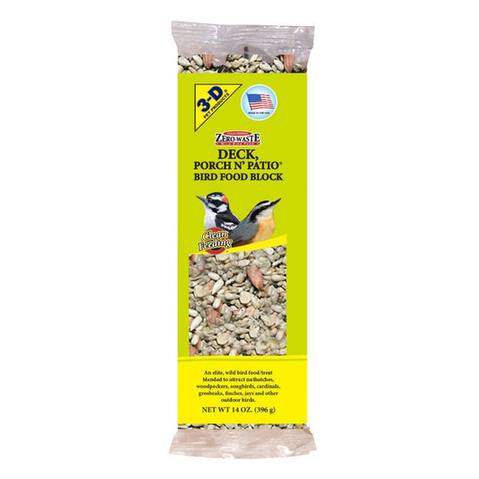 3-D Pet Products Deck Porch and Patio Bird Food Block, Seed, 14 Oz. Block Animals & Pet Supplies > Pet Supplies > Bird Supplies > Bird Food D & D Commodities   