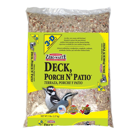 3-D Pet Products Deck, Porch & Patio Blend Wild Bird Food, 10 Lb. Animals & Pet Supplies > Pet Supplies > Bird Supplies > Bird Food D & D Commodities 10 lbs  