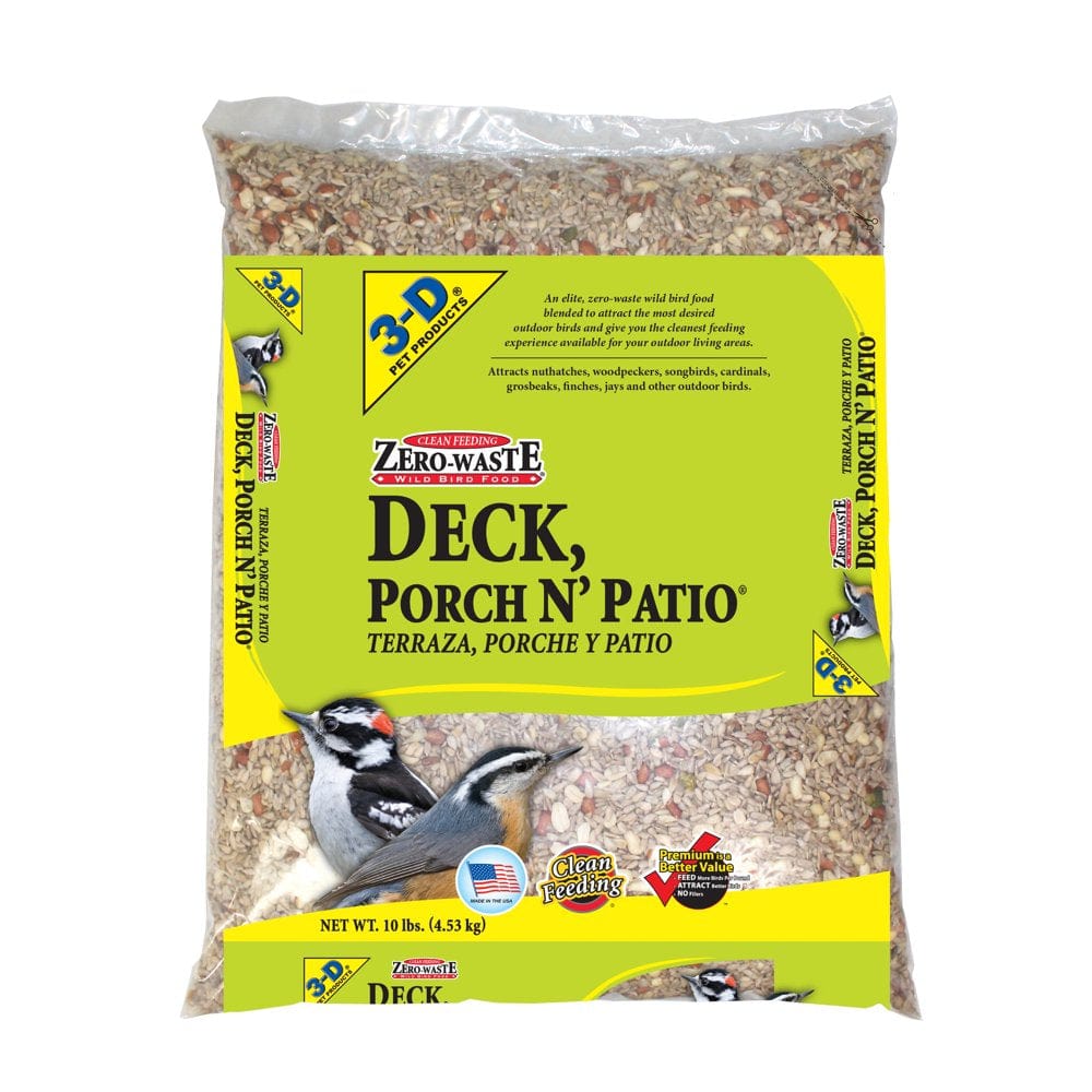 3-D Pet Products Deck, Porch & Patio Blend Wild Bird Food, 10 Lb. Animals & Pet Supplies > Pet Supplies > Bird Supplies > Bird Food D & D Commodities 5 lbs  