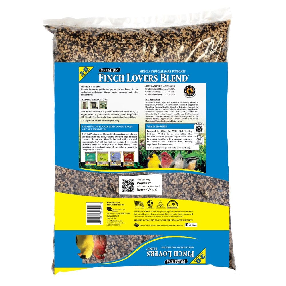 3-D Pet Products Finch Lovers Mix Wild Bird Food, Seeds 5 Lb. Bag Animals & Pet Supplies > Pet Supplies > Bird Supplies > Bird Food D & D Commodities   