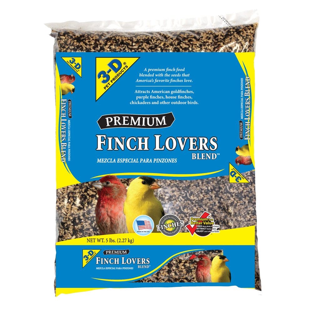 3-D Pet Products Finch Lovers Mix Wild Bird Food, Seeds 5 Lb. Bag Animals & Pet Supplies > Pet Supplies > Bird Supplies > Bird Treats D & D Commodities   