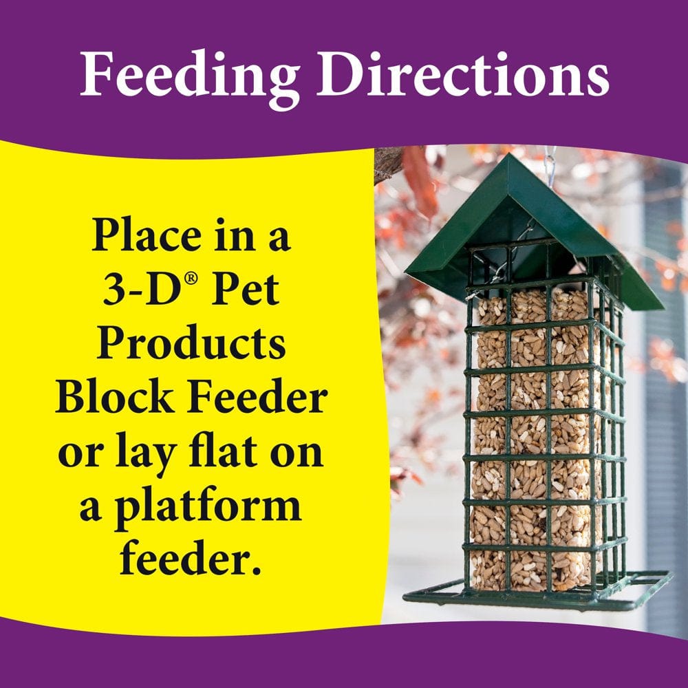 3-D Pet Products Premium Bugs N' Berries Wild Bird Food Block, 12 Oz. Animals & Pet Supplies > Pet Supplies > Bird Supplies > Bird Food D & D Commodities   